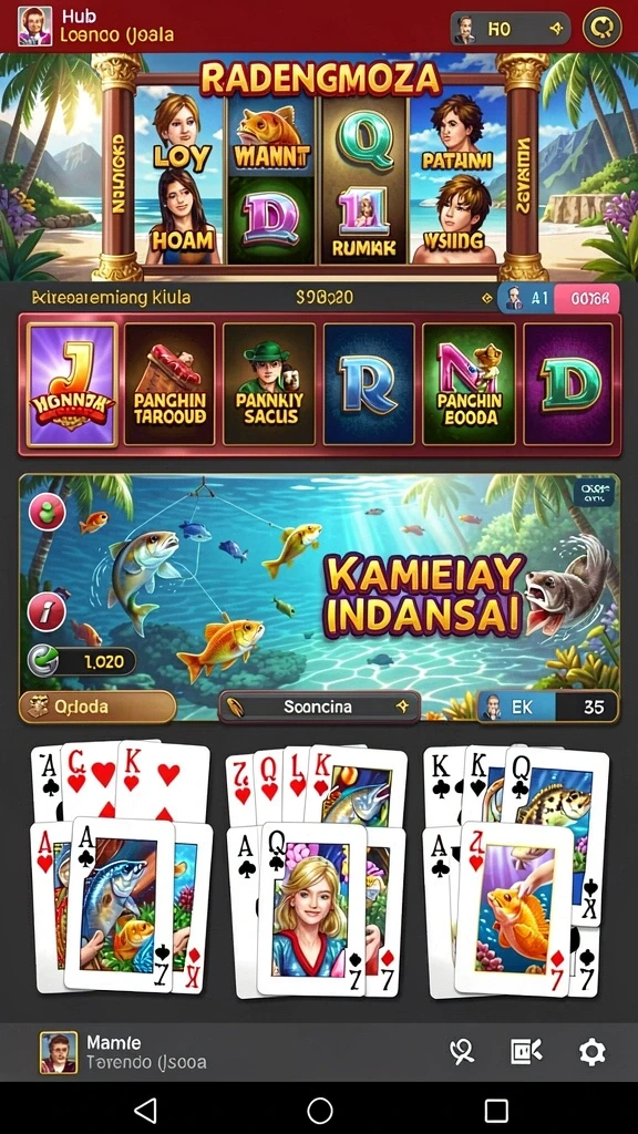 haikuotk - Screenshot menggambarkan mode kompetitif dengan teman.