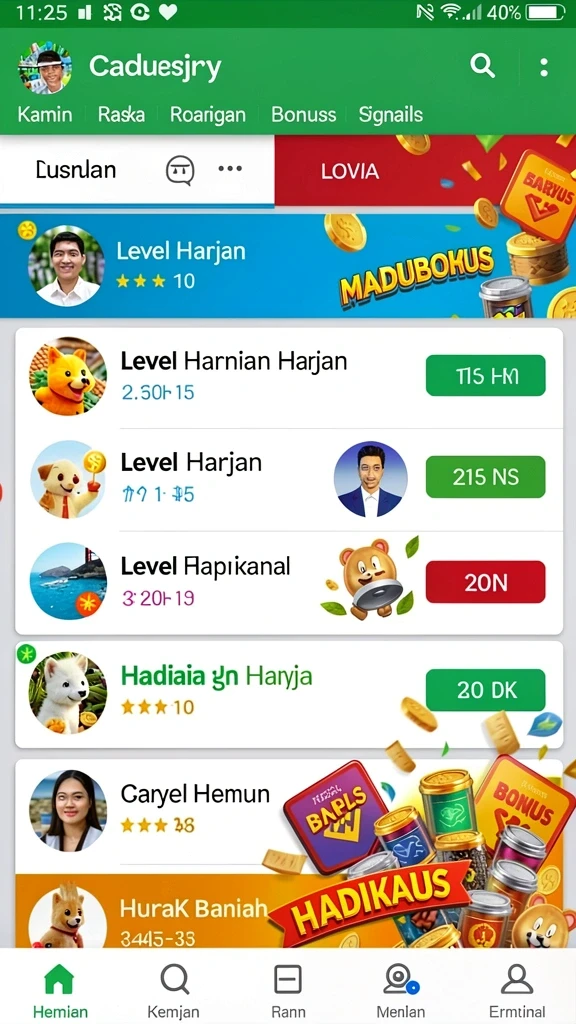 pisang123 - Tampilan antarmuka yang sederhana dan intuitif.