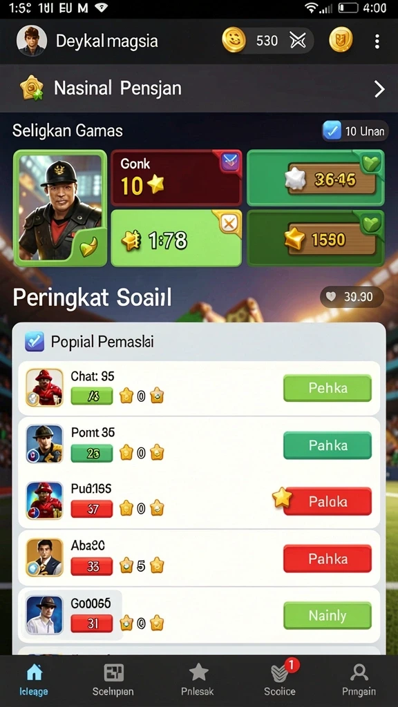 vv62 - Tampilan utama dengan grafis yang memukau.